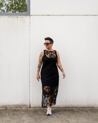 Vestido encaje negro