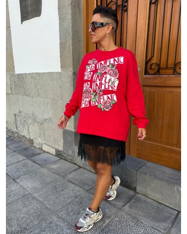 Sudadera Mad rosas