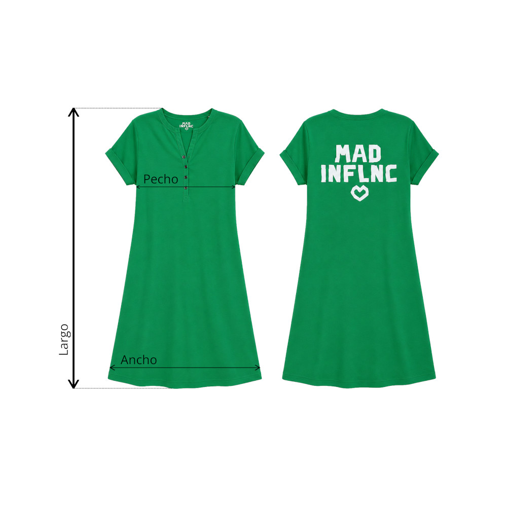 VestidoBotonesVerde